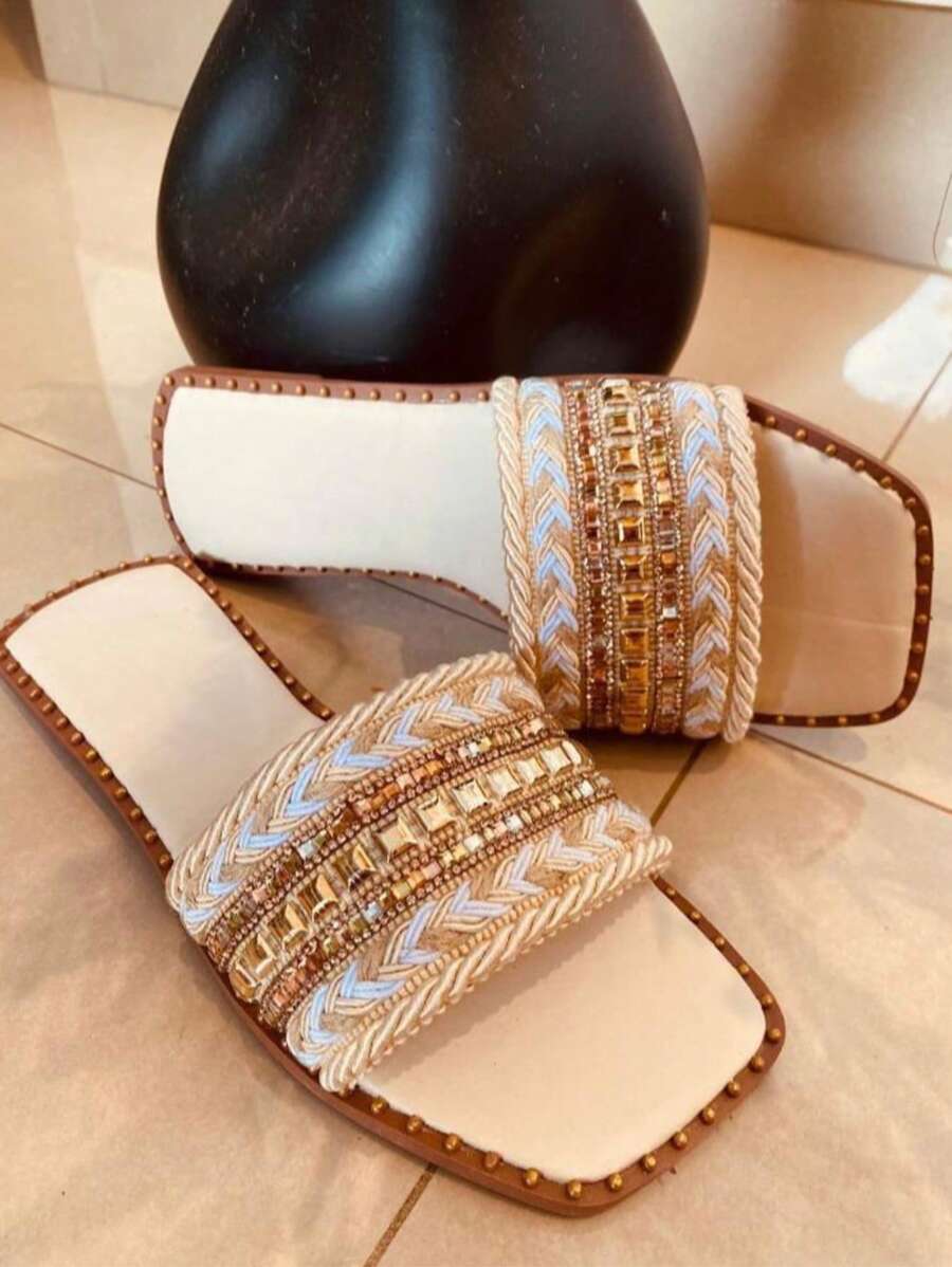 Rasteira Brilho Étnico - Indra Moda Indiana