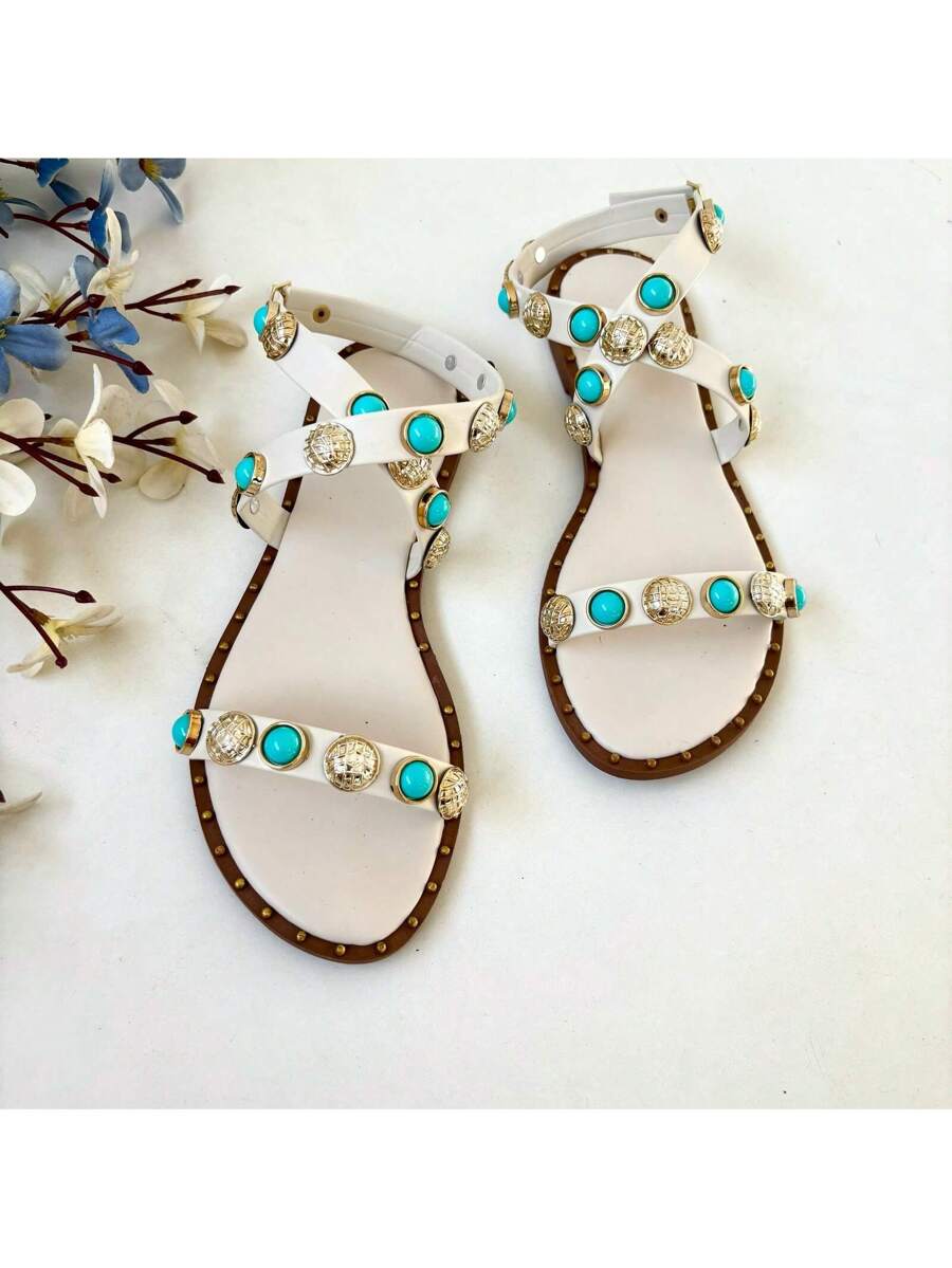Rasteira Turquesa - Indra Moda Indiana