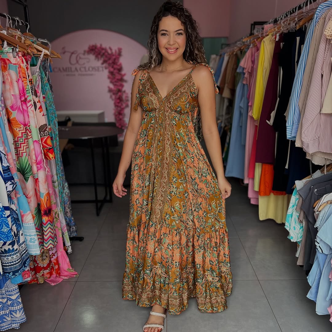 Vestido Ametista Boêmia - Indra Moda Indiana