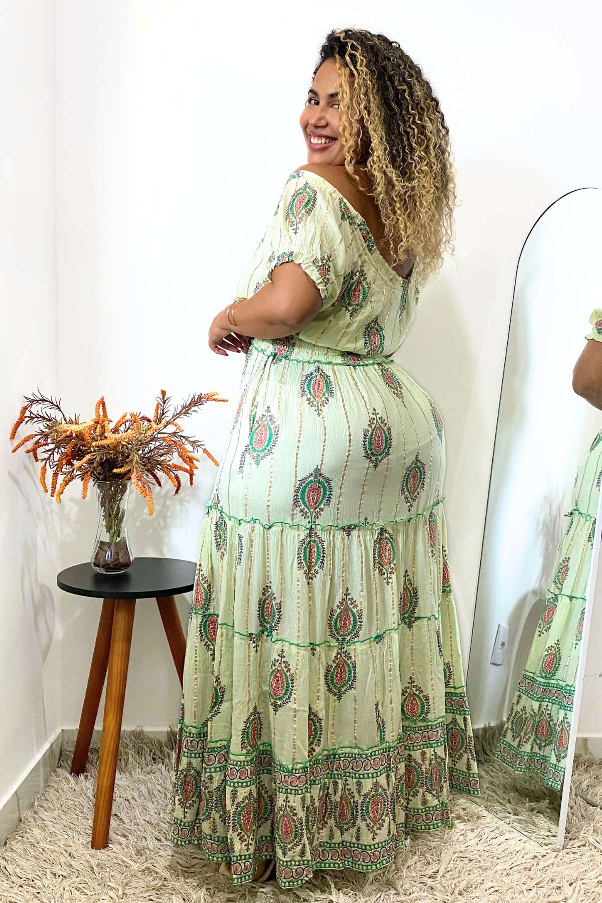 Vestido Boho Chic Longo Luz do Luar - Indra Moda Indiana