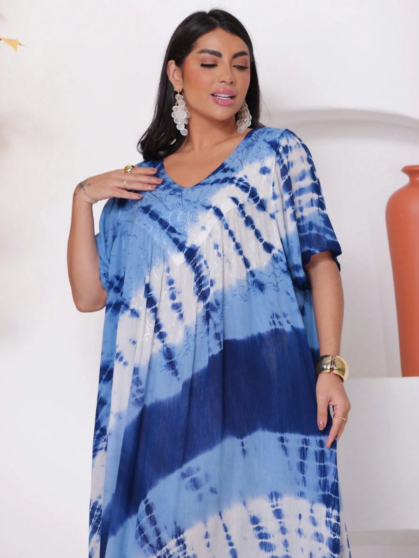 Vestido Boho Conforto Plus Size Tay - die - Indra Moda Indiana