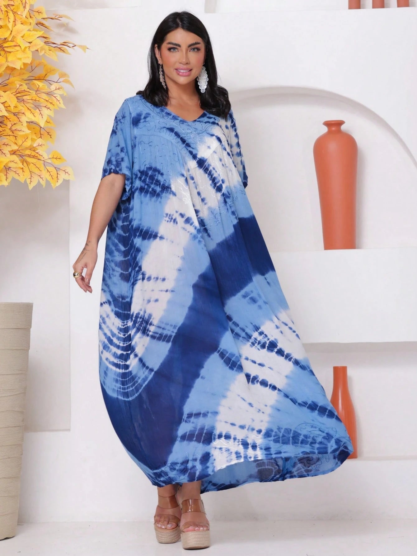 Vestido Boho Conforto Plus Size Tay - die - Indra Moda Indiana