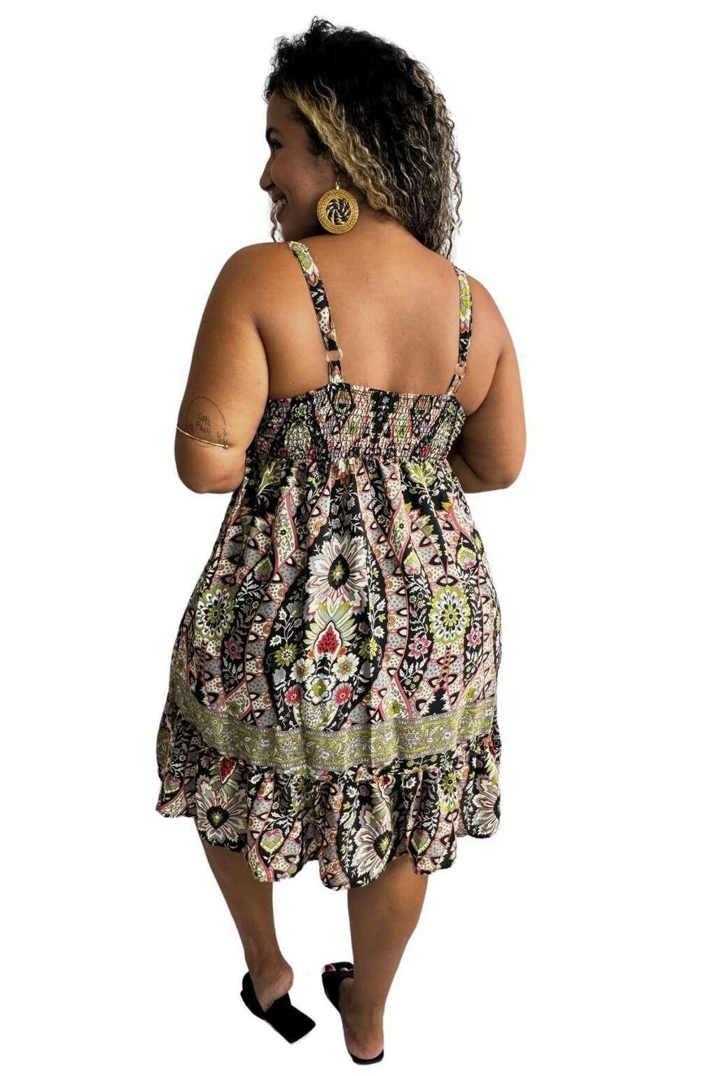 Vestido Curto Sonho Indiano Bordado - Indra Moda Indiana