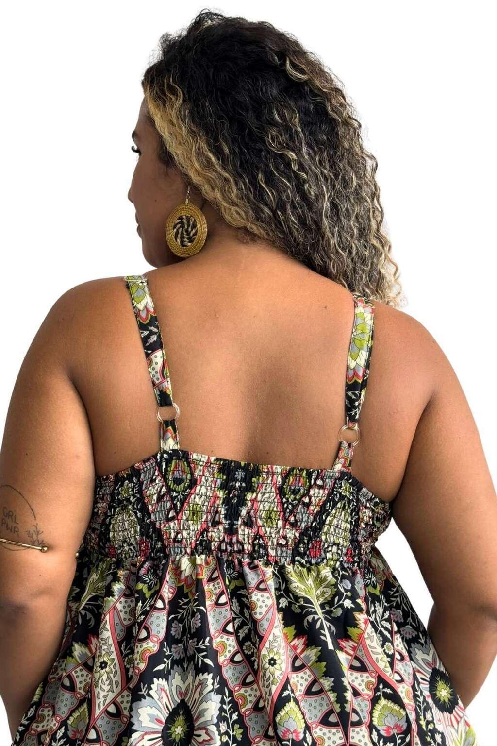 Vestido Curto Sonho Indiano Bordado - Indra Moda Indiana