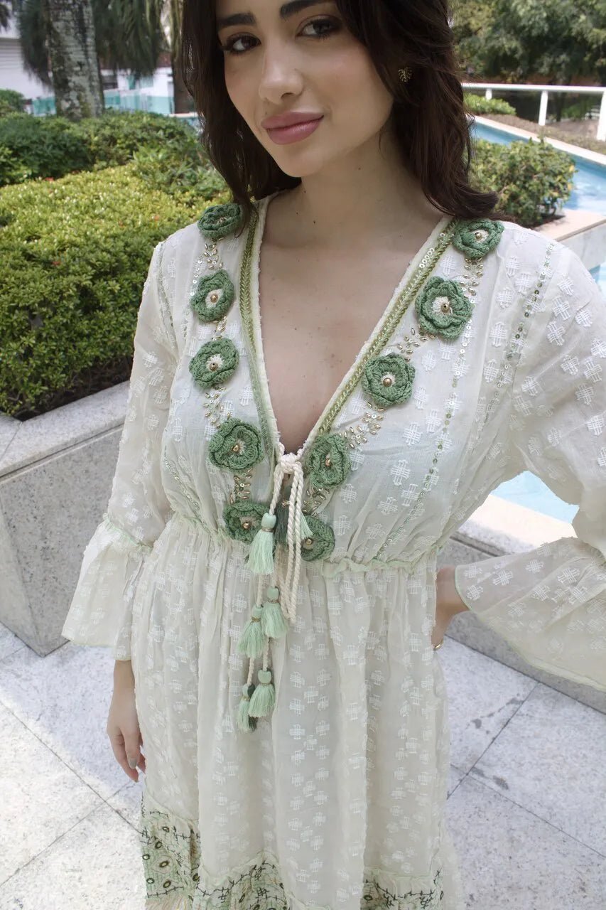 Vestido Império Boho - Indra Moda Indiana