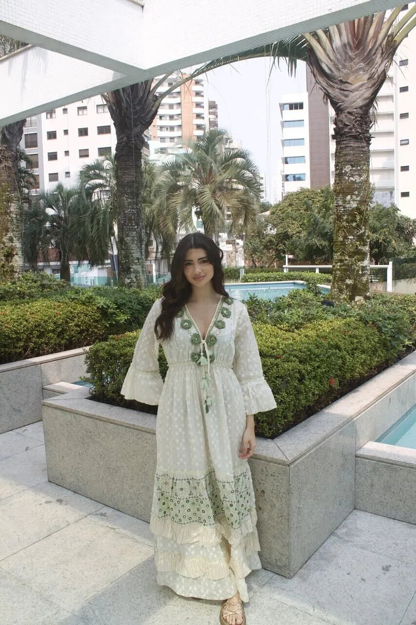 Vestido Império Boho - Indra Moda Indiana