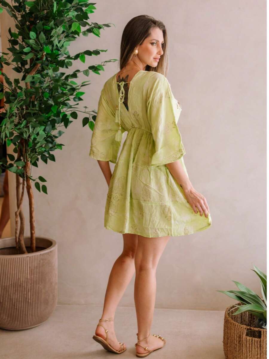 Vestido Inspiração Tie - dye - Indra Moda Indiana