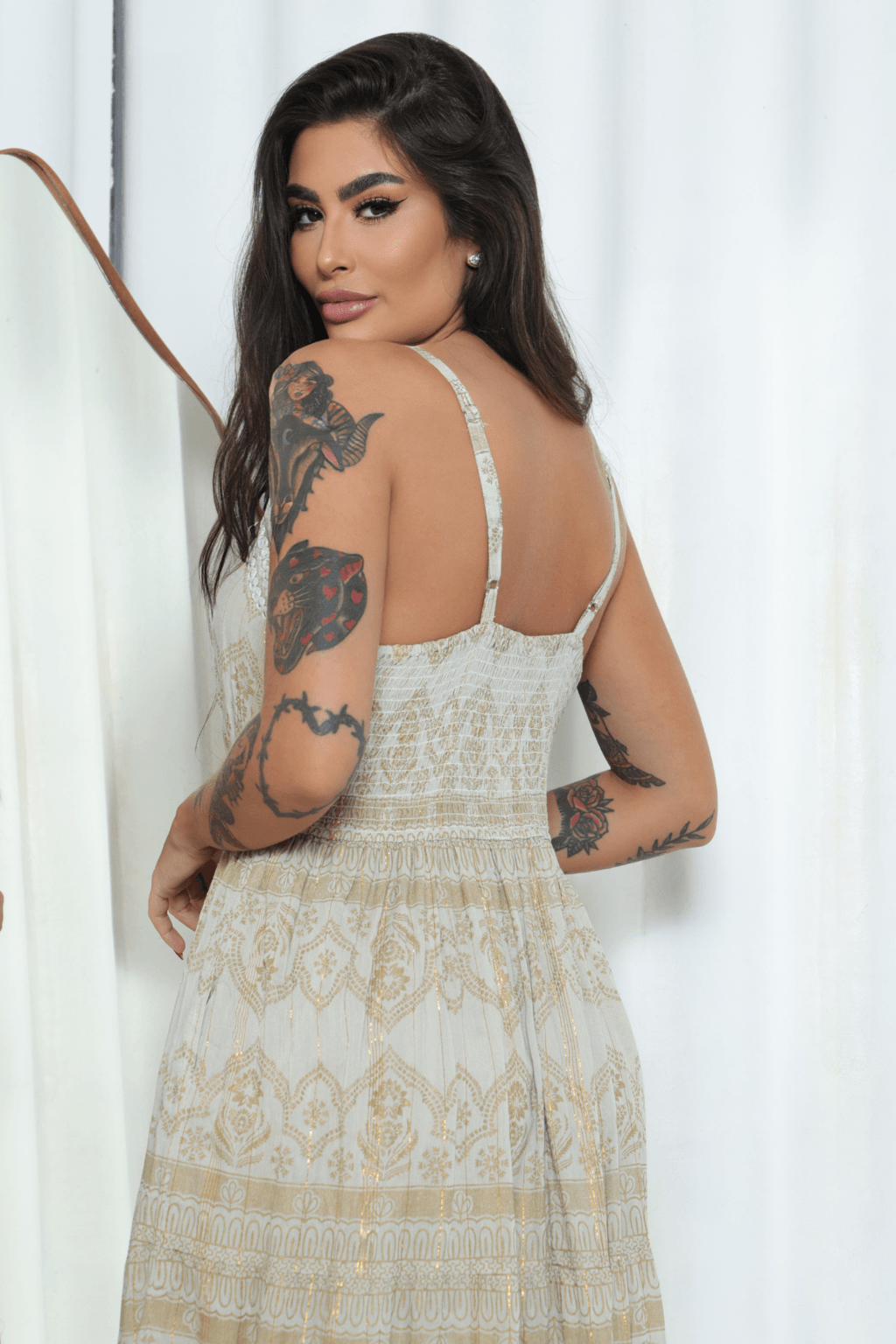 Vestido Longo Jardim Boêmio Coleção Luxo Boho - Indra Moda Indiana
