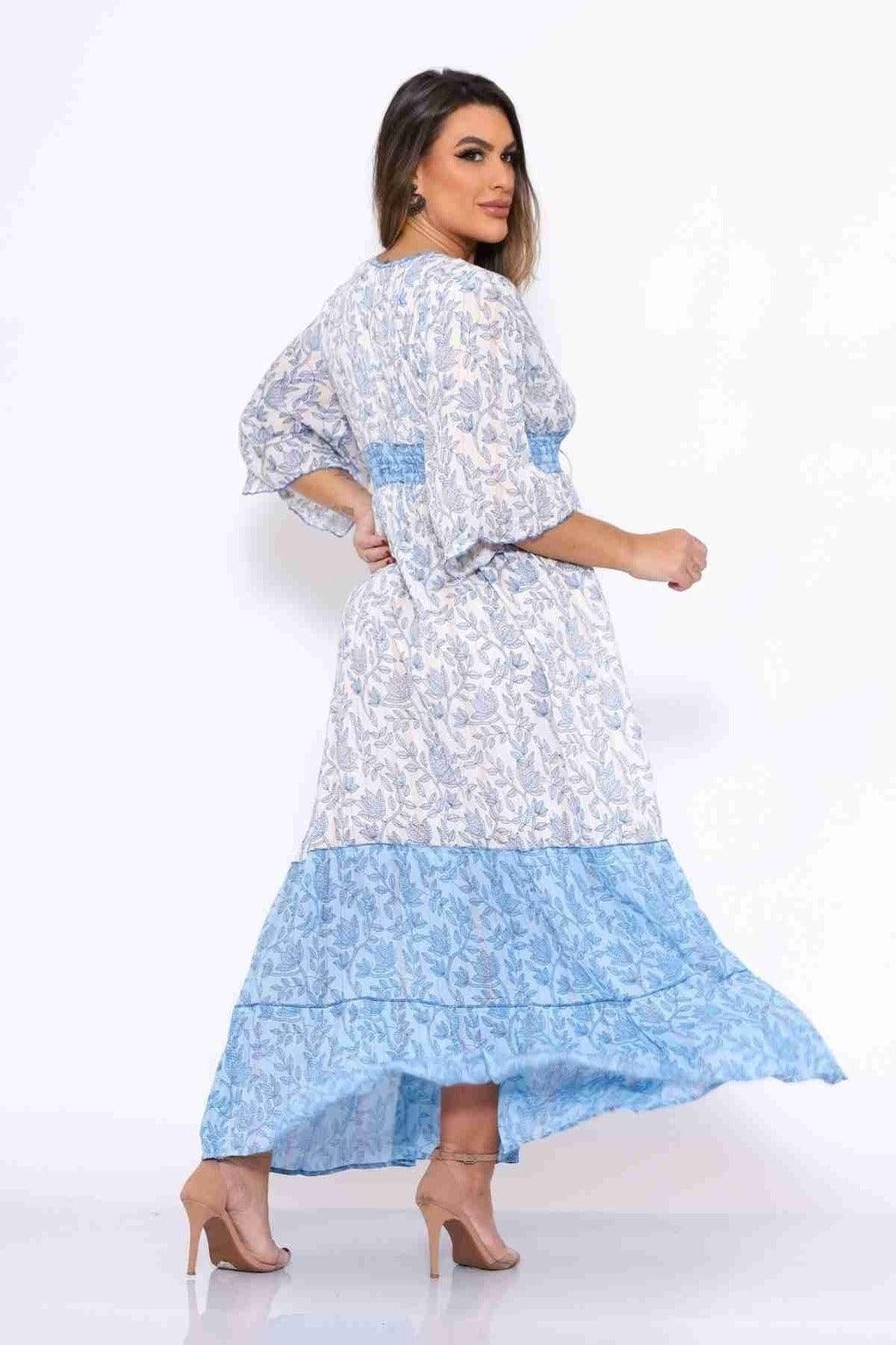 Vestido Longo Sonho Indiano Coleção Boho Premium - Indra Moda Indiana