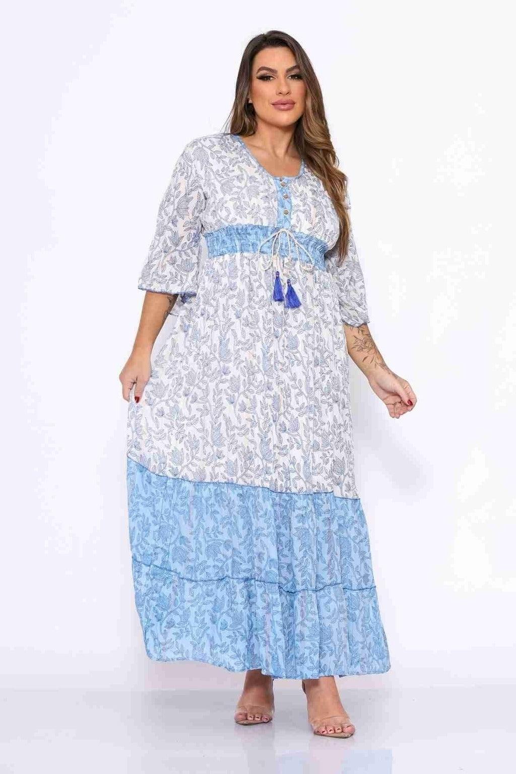 Vestido Longo Sonho Indiano Coleção Boho Premium - Indra Moda Indiana