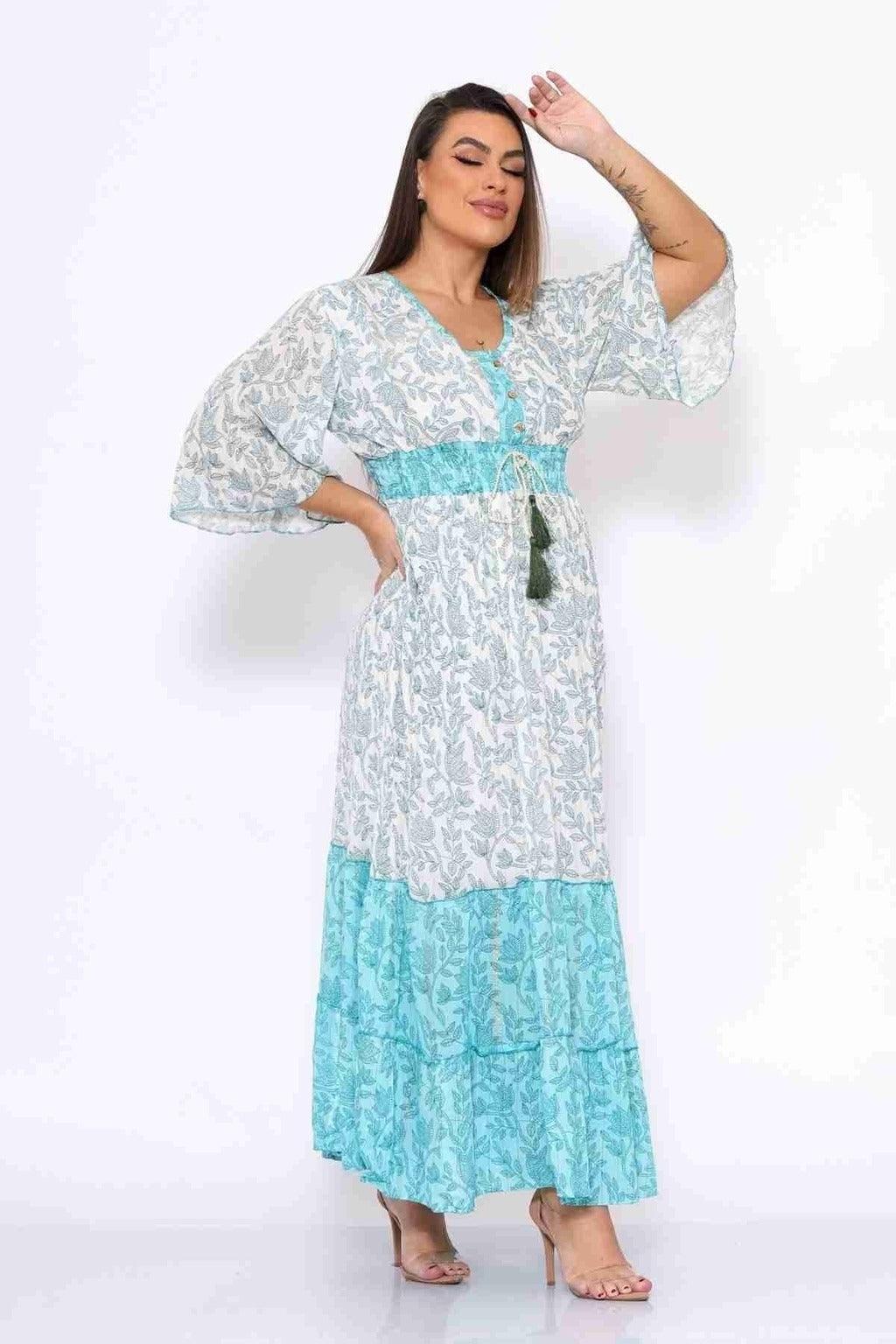 Vestido Longo Sonho Indiano Coleção Boho Premium 9123 - Indra Moda Indiana