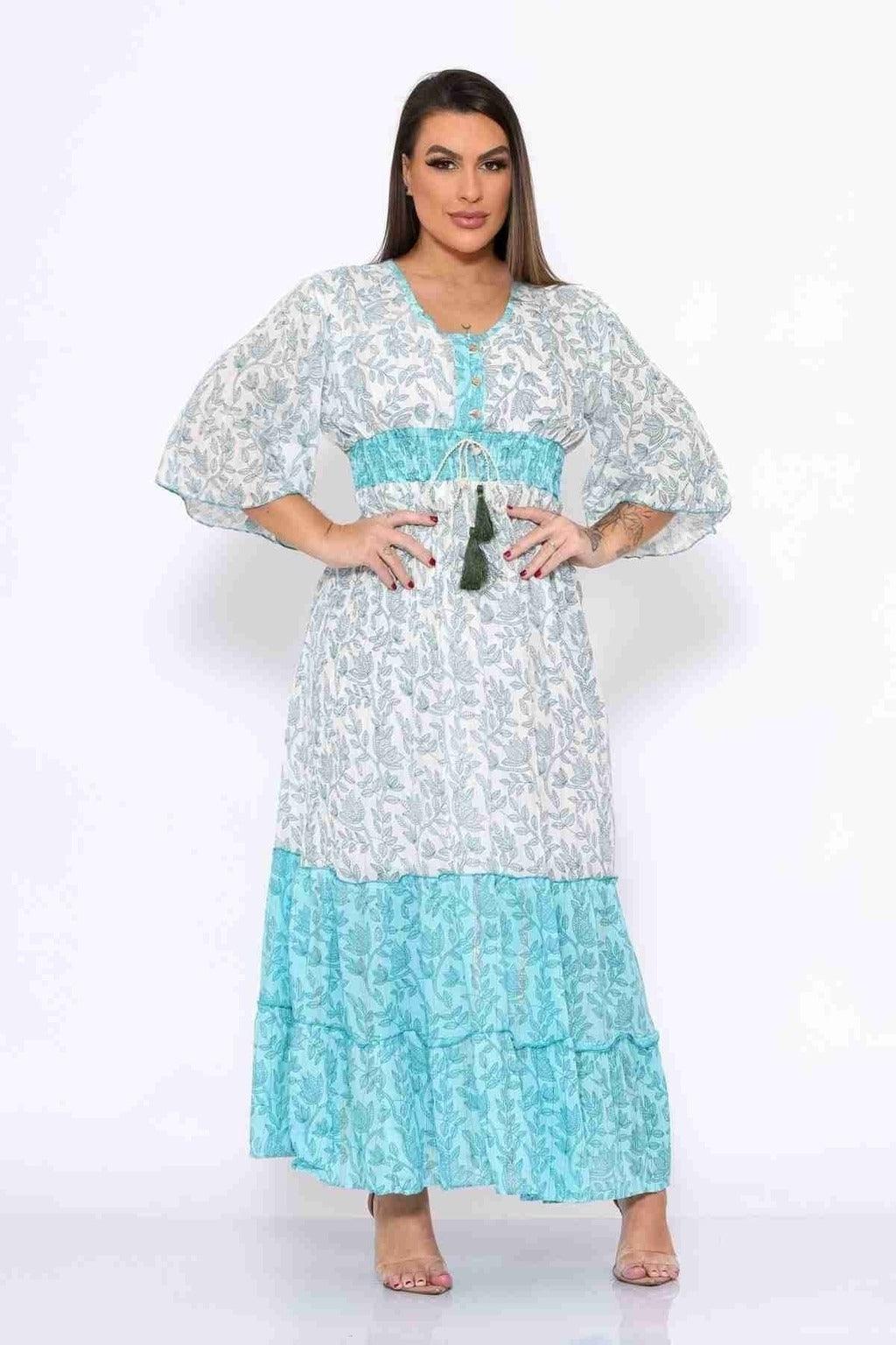 Vestido Longo Sonho Indiano Coleção Boho Premium 9123 - Indra Moda Indiana