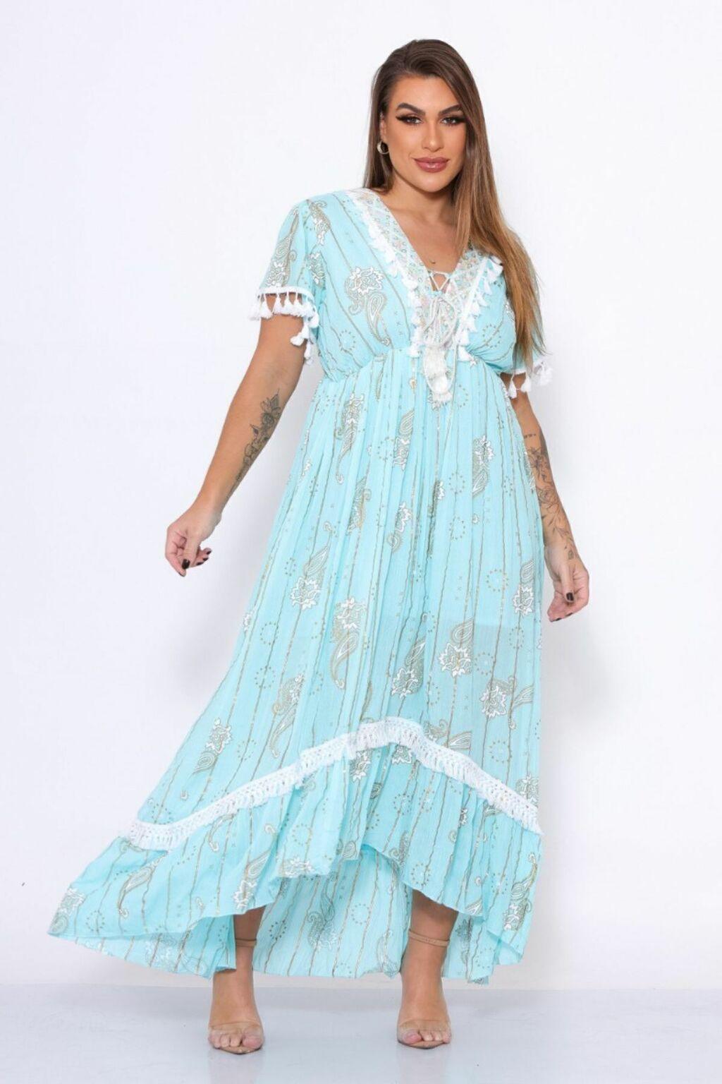 Vestido Longo Boho Aurora do Deserto Coleção Especial 900.