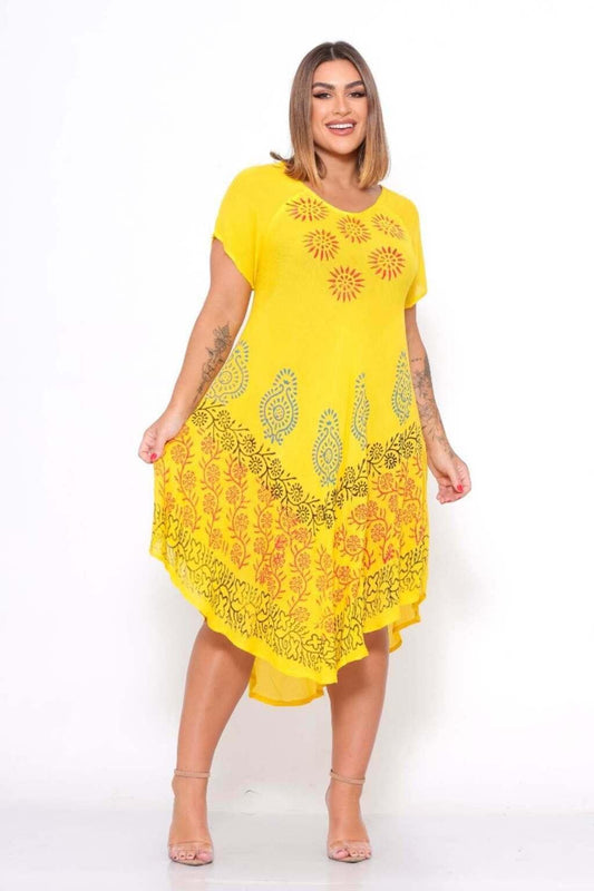 Vestido Trapézio Ajustável Luz de Kahina Manga Curta