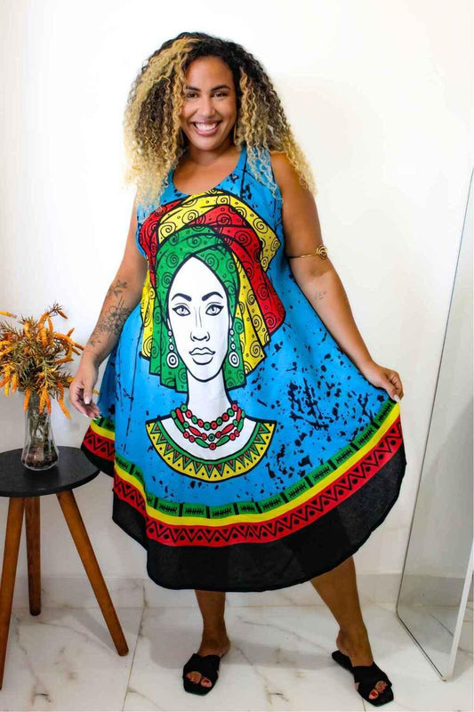 Vestido Trapézio Ajustável Vibe Nzinga Ajustável Coleção Premium 4875
