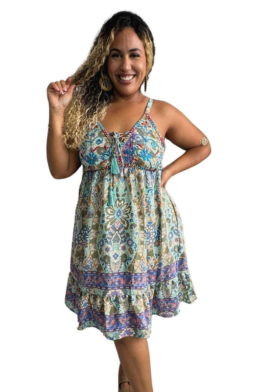Vestido Curto Sonho Indiano Ajustável Coleção Premium 6602