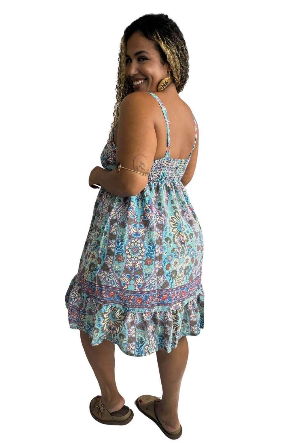 Vestido Curto Sonho Indiano Ajustável Coleção Premium 8341