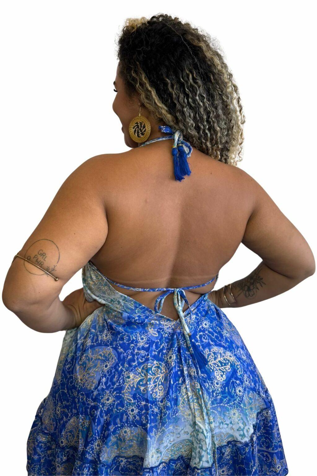 Vestido Curto Vibe Indiana Boho Vintage Coleção Premium 9747.