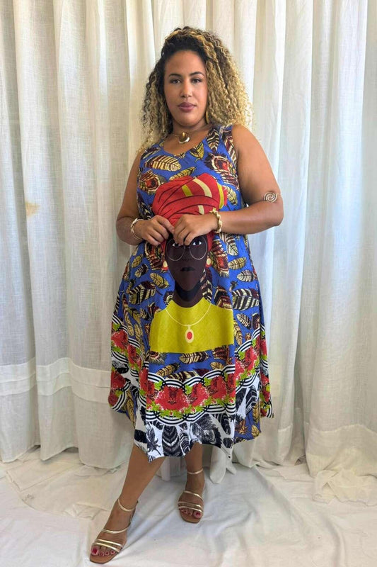 Vestido Trapézio Ajustável Vibe Nzinga Ajustável Coleção Premium