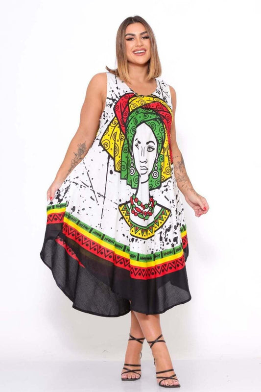 Vestido Trapézio Ajustável Vibe Nzinga Ajustável Coleção Premium