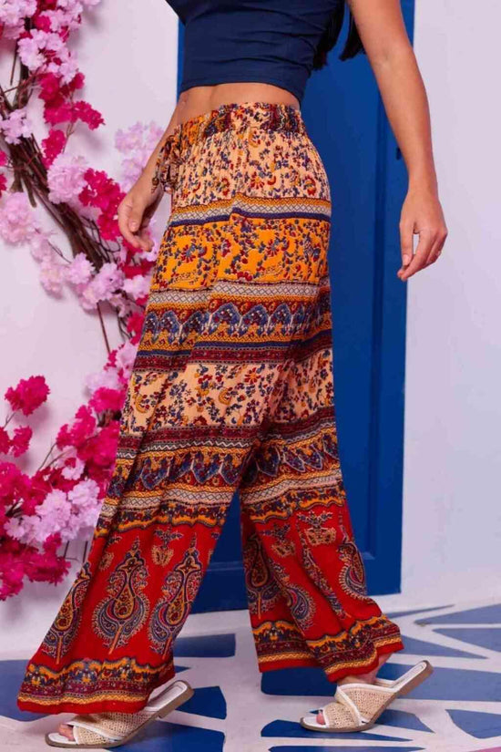 Calça Indiana Panta Ajustável Estampa Maia Viscose 5336