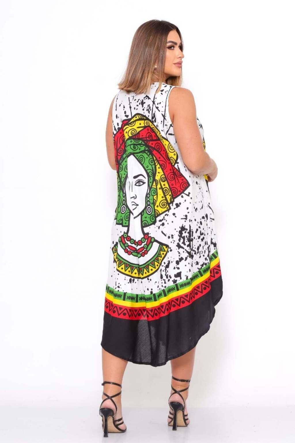 Vestido Trapézio Ajustável Vibe Nzinga Ajustável Coleção Premium