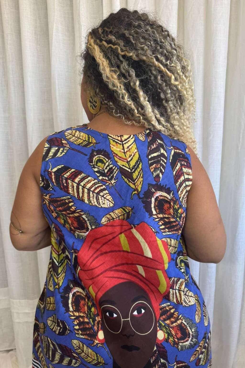 Vestido Trapézio Ajustável Vibe Nzinga Ajustável Coleção Premium