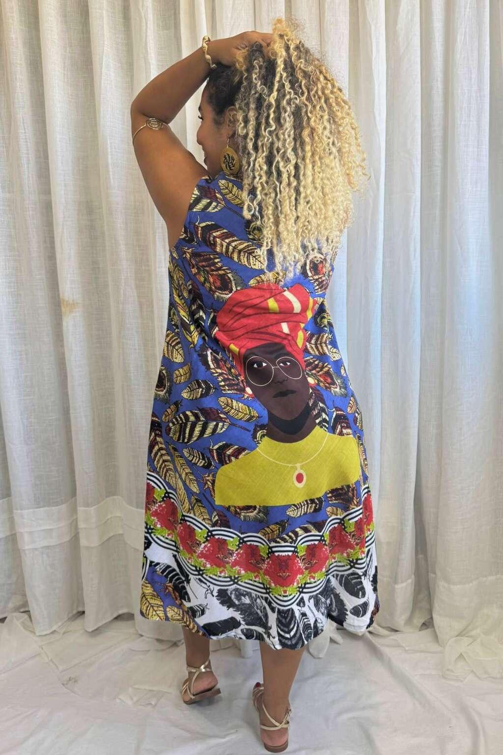 Vestido Trapézio Ajustável Vibe Nzinga Ajustável Coleção Premium