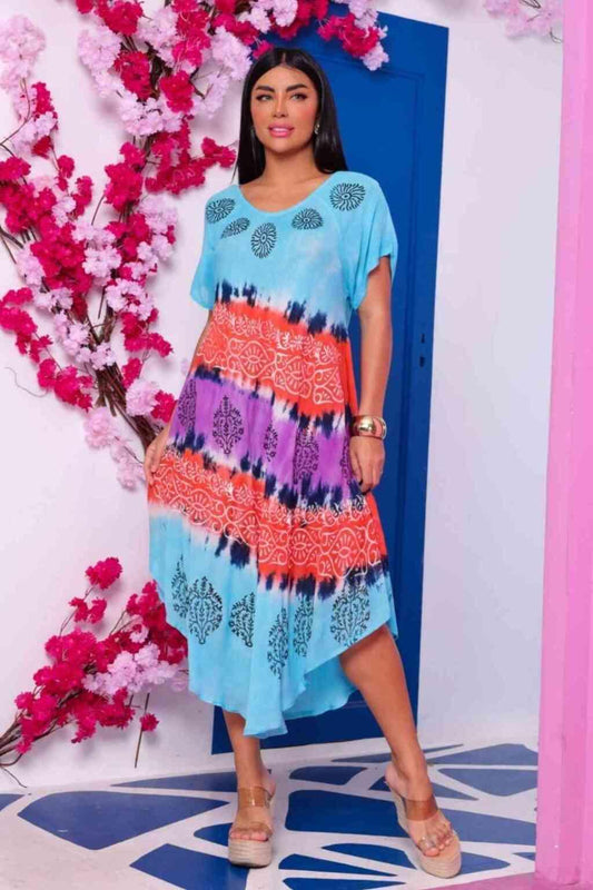 Vestido Trapézio Ajustável Luz de Kahina Manga Curta