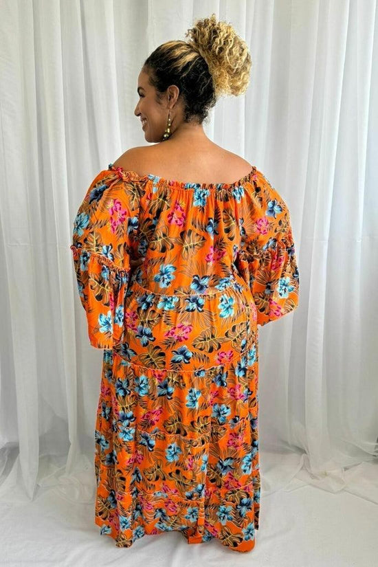 Vestido Longo Tropical Cromática Coleção Encanto Boho 1215