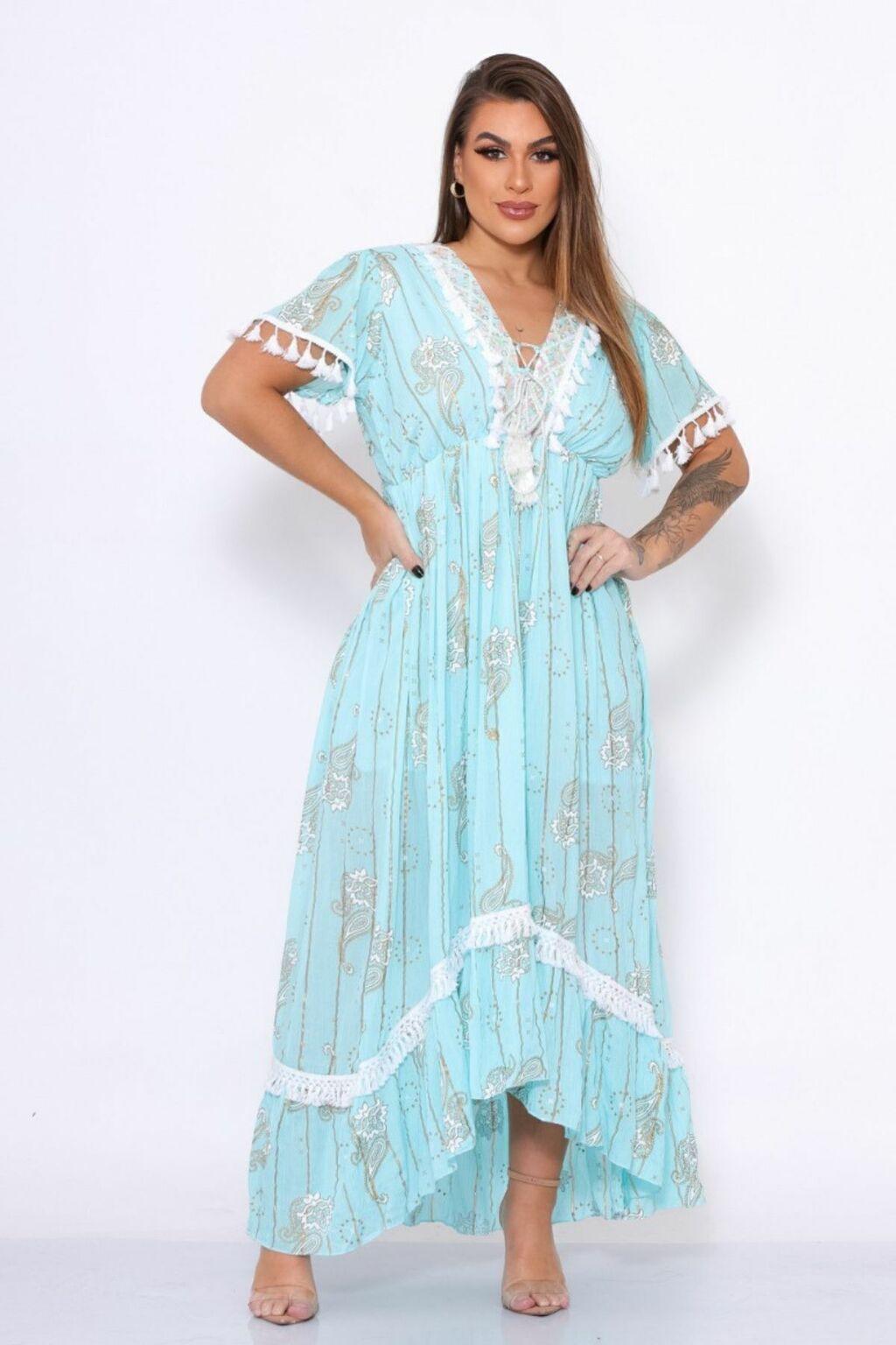 Vestido Longo Boho Aurora do Deserto Coleção Especial 900.