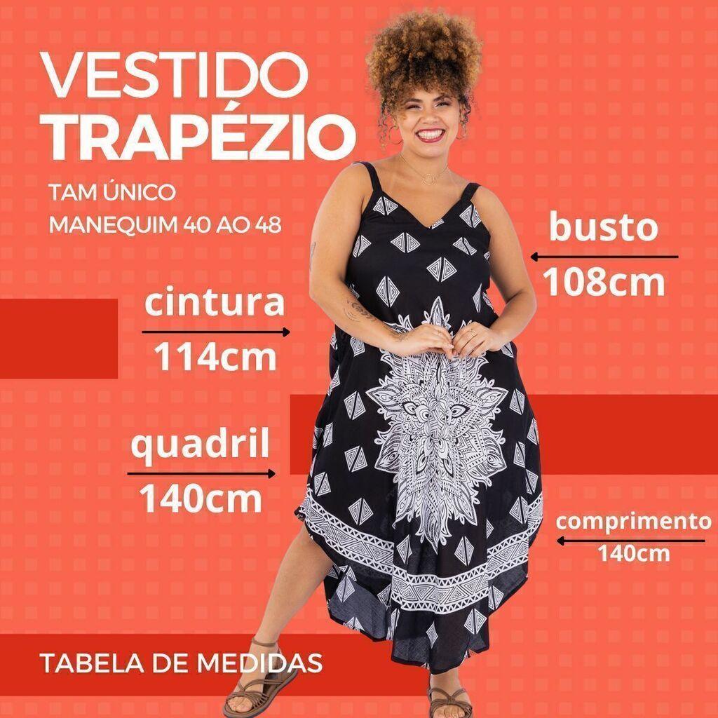 Vestido Trapézio Ajustável Midi Balonê Soltinho Boho Chic