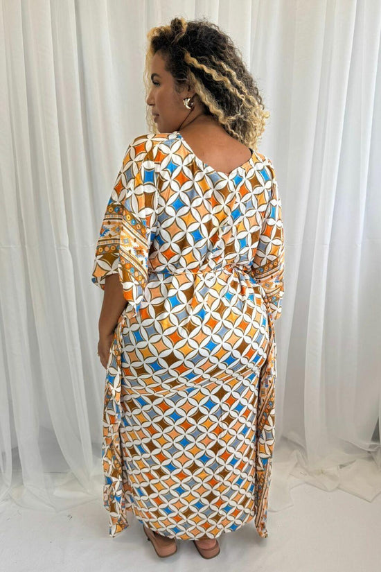 Kaftan Longa Seda Indiana Sonho Boho Coleção Premium 1275