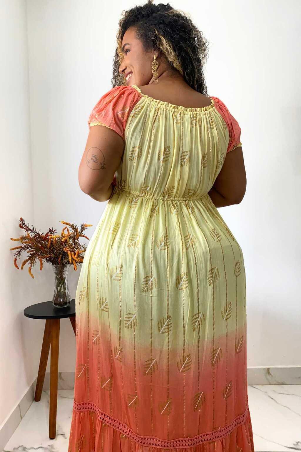 Vestido Longo Encanto do Alvorecer Ciganinha Coleção Luxo 6673