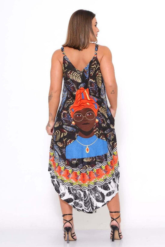 Vestido Trapézio Ajustável Vibe Nzinga Ajustável Coleção Premium