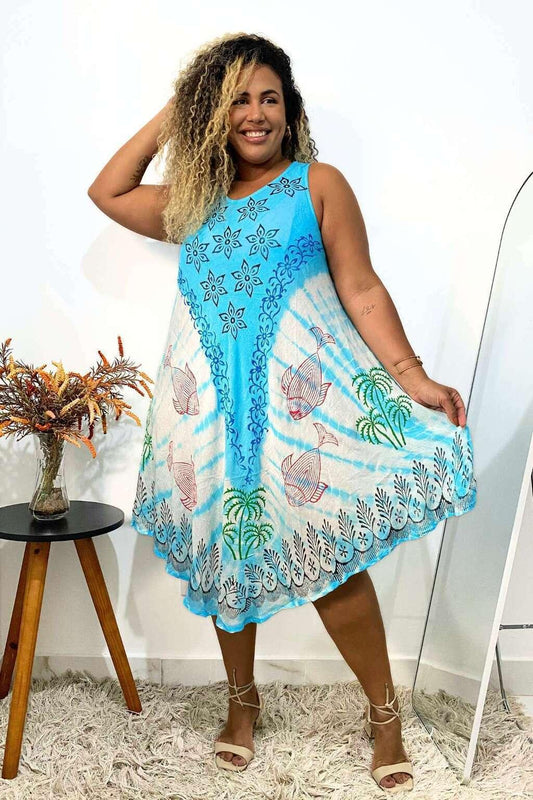 Vestido Trapézio Ajustável Luz de Kahina Alça Curta