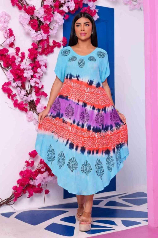 Vestido Trapézio Ajustável Luz de Kahina Manga Curta