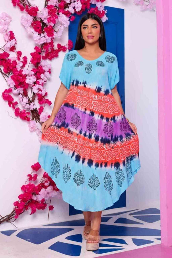Vestido Trapézio Ajustável Luz de Kahina Manga Curta