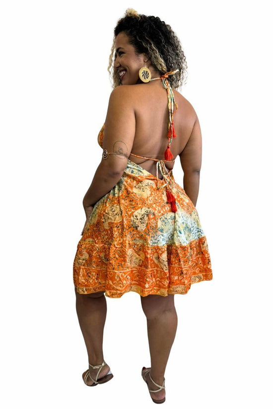 Vestido Curto Vibe Indiana Boho Vintage Coleção Premium 8601