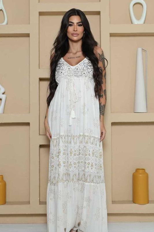 Vestido Longo Jardim Natural Coleção Luxo Boho 2849