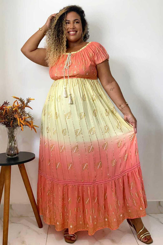 Vestido Longo Encanto do Alvorecer Ciganinha Coleção Luxo 6673