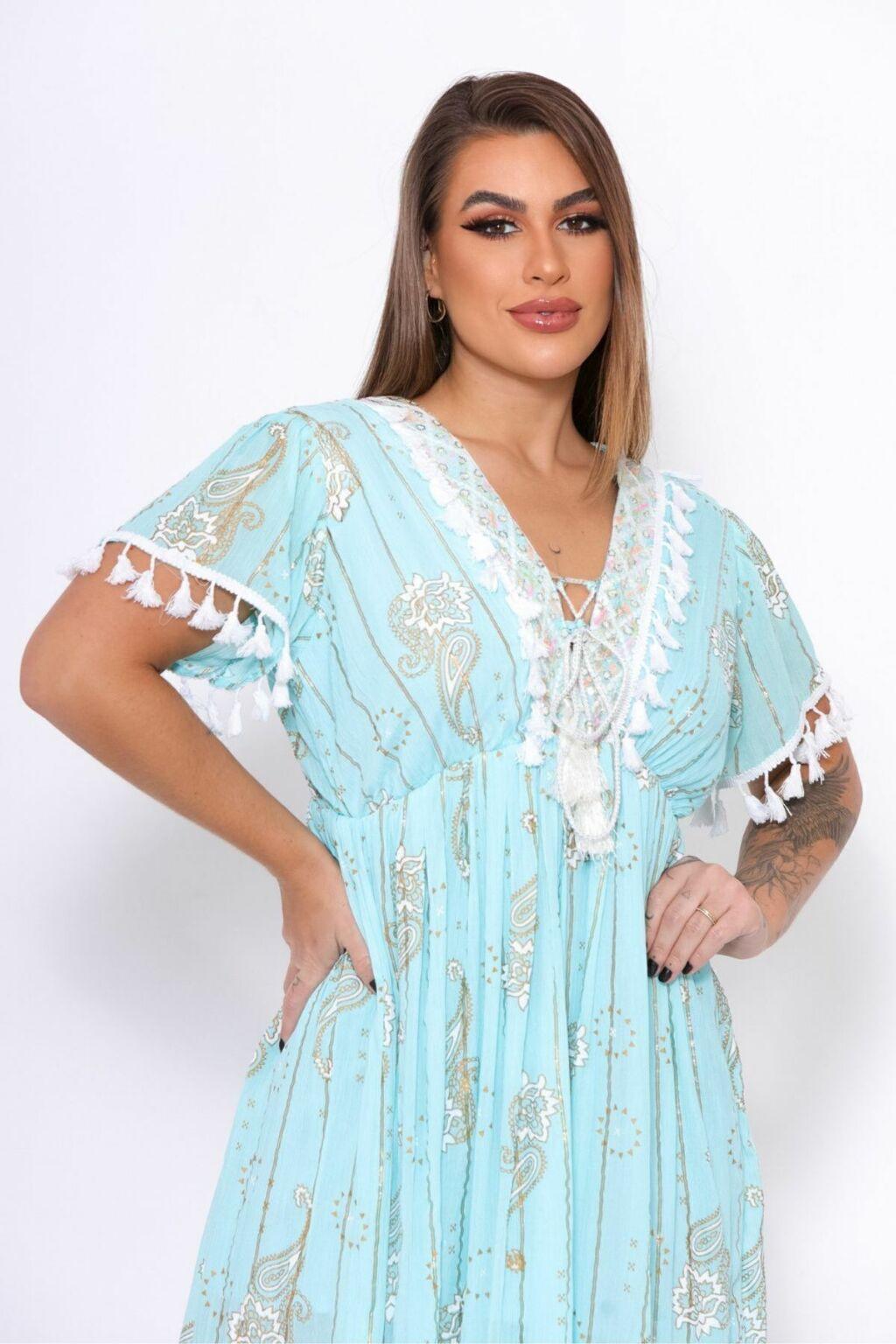 Vestido Longo Boho Aurora do Deserto Coleção Especial 900.