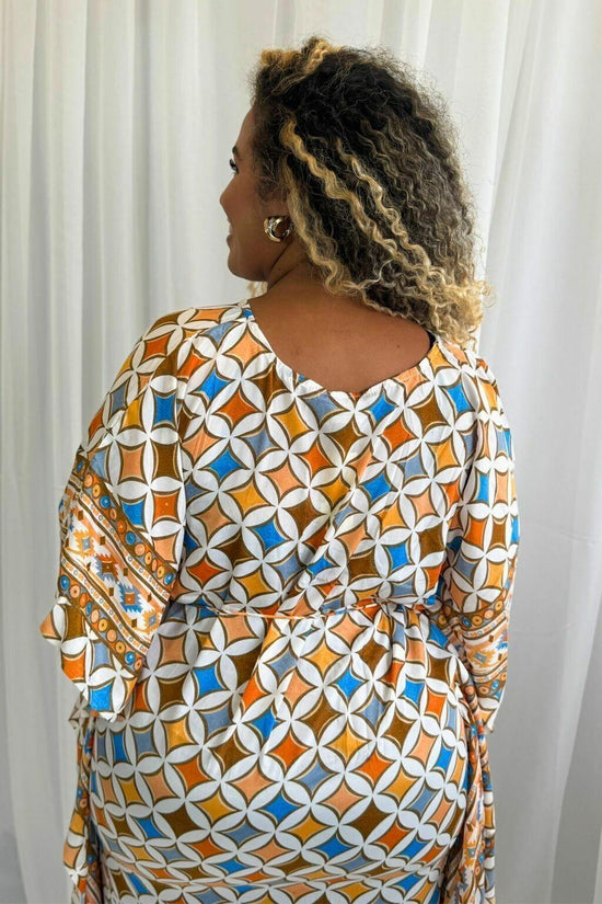 Kaftan Longa Seda Indiana Sonho Boho Coleção Premium 1275