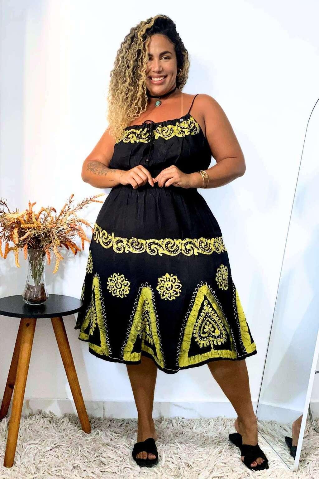 Vestido Black Curto Stone Bordado Coleção Viscose Premium 2575