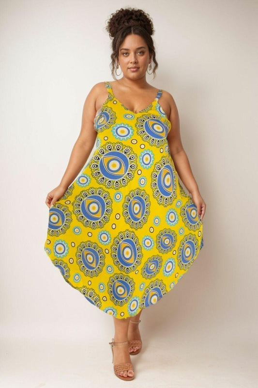 Vestido Trapézio Ajustável Espirito Etnico Soltinho Viscose Coleção Premium 9186