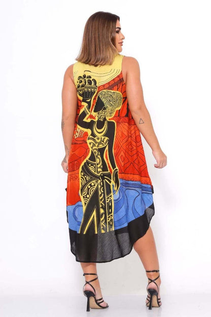 Vestido Trapézio Ajustável Vibe Nzinga Ajustável.
