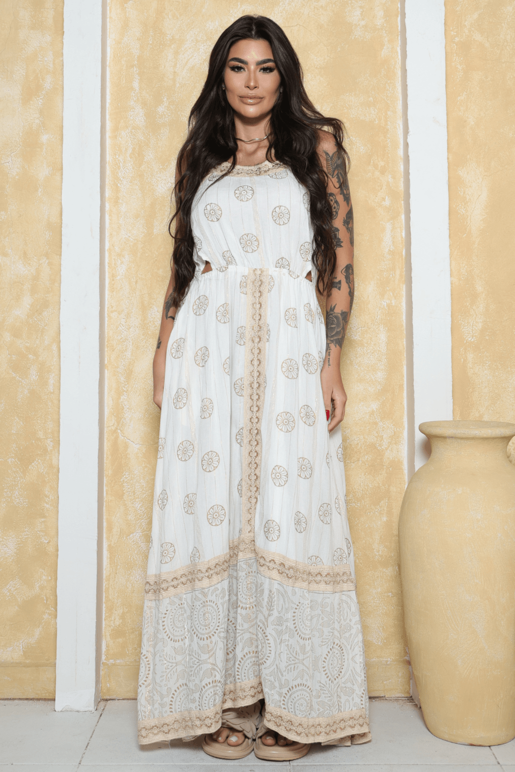 Vestido Longo Encanto do Amanhecer Coleção Luxo Boho 317.