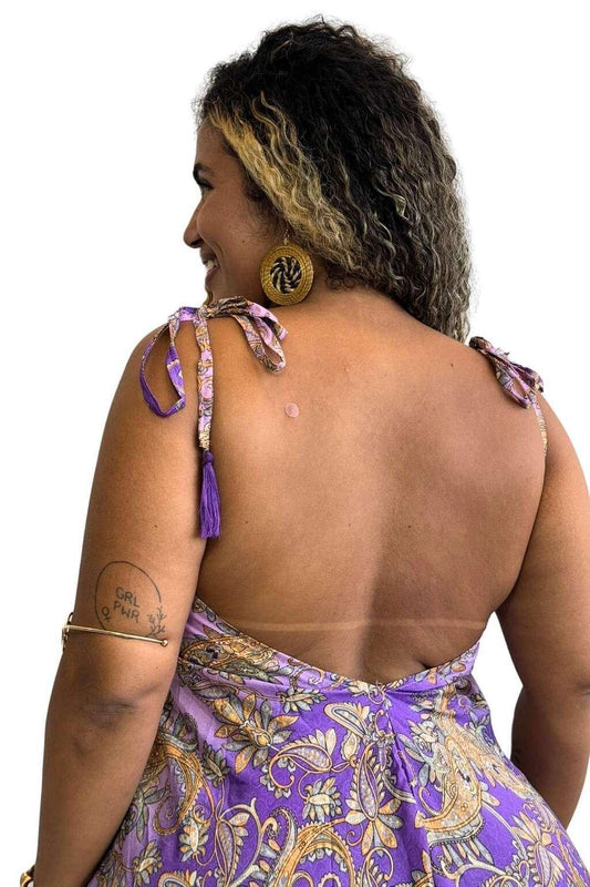 Vestido Longo Vibe Étnica Boho Vintage Coleção Premium 4865