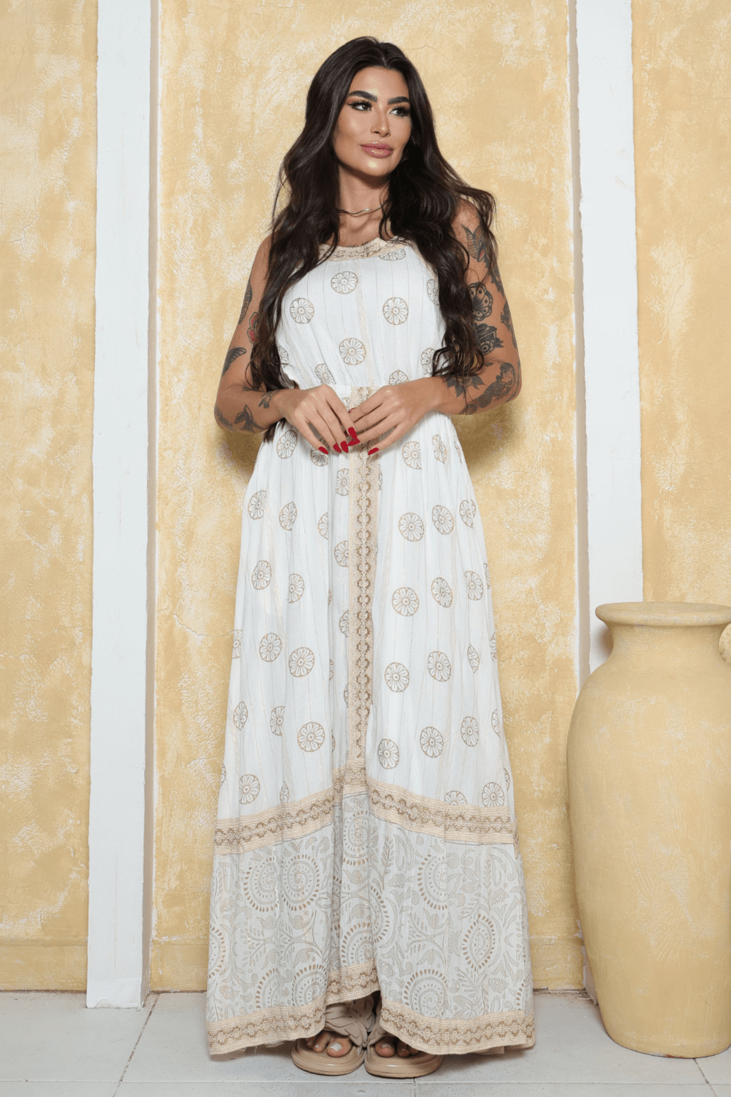 Vestido Longo Encanto do Amanhecer Coleção Luxo Boho 317.