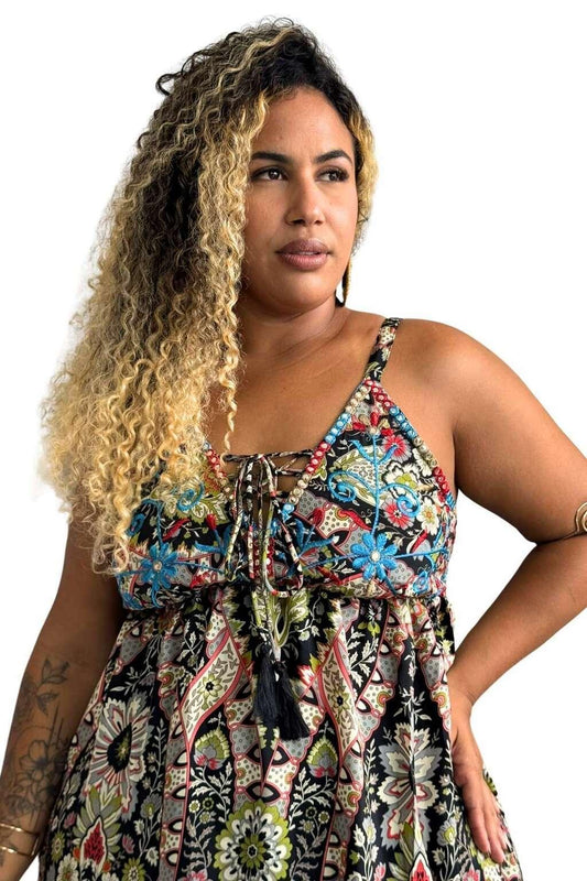 Vestido Curto Sonho Indiano Ajustável Coleção Premium 2164